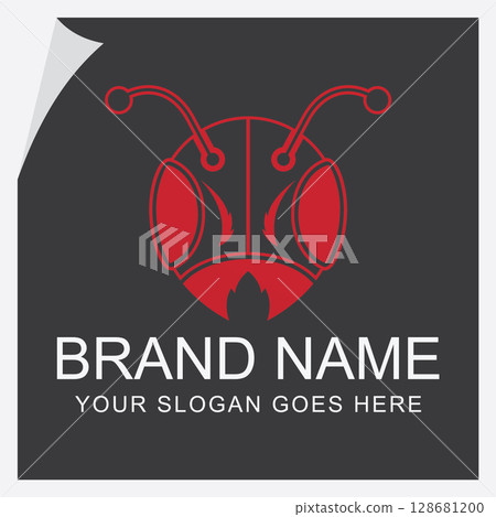Ant Logo Symbol of Teamwork and Perseverance Ant Logo Symbol of Teamwork and Perseverance 128681200
