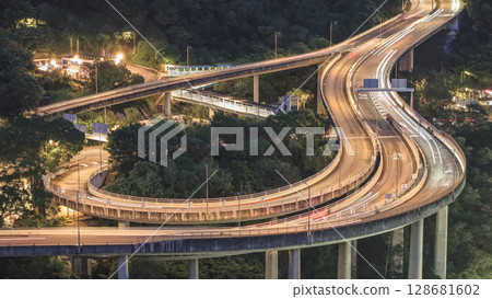 July 18 2025 a Tai Po Road near Lei Cheng Uk night July 18 2025 a Tai Po Road near Lei Cheng Uk night 128681602