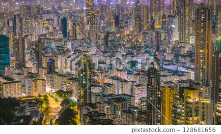 July 18 2025 Night View of Sham Shui Po Streets 128681656