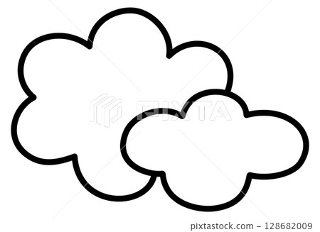 Simple cloud illustration 128682009