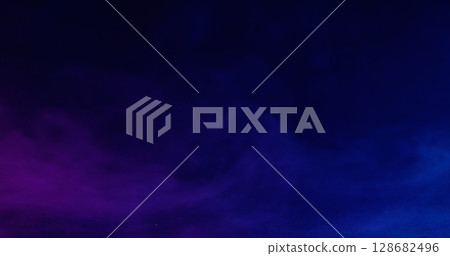 Atmospheric smoke. Fume texture. Blur blue purple neon color paint in acrylic water cloud spreading on abstract dark black art background. Atmospheric smoke. Fume texture. Blur blue purple neon color paint in acrylic water cloud spreading on abstract dark black art background. 128682496