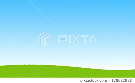 AI Image: Blue sky and green hills AI Image: Blue sky and green hills 128682958
