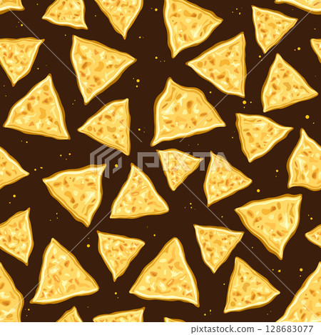 Vector Nachos Seamless Pattern 128683077