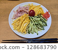 Chilled Chinese noodles / A staple Japanese summer dish 128683790