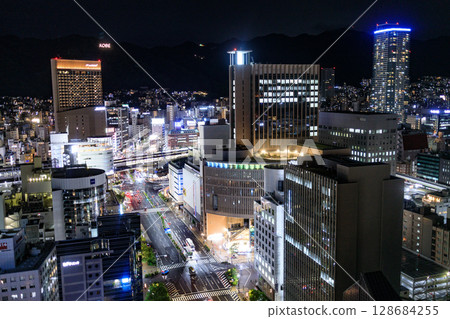 Night view of Kobe city from the observation deck of Kobe City Hall 128684255