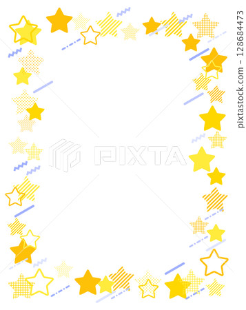 Pop and cute star frame 128684473