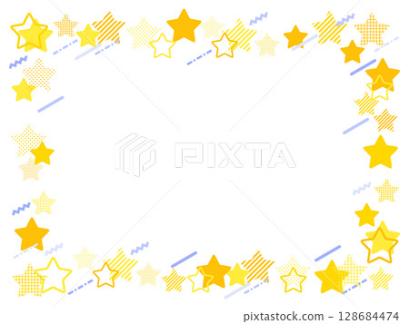 Pop and cute star frame 128684474