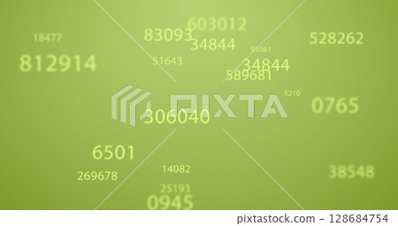 Image of data processing on yellow background Image of data processing on yellow background 128684754