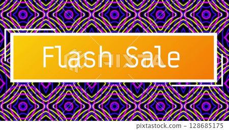 Image of flash sale text over shapes 128685175