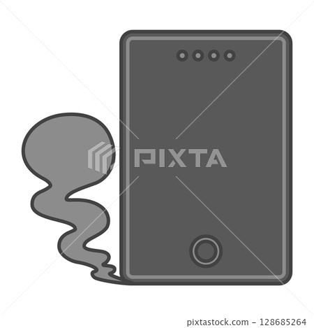 危險！手機電池（智慧型手機充電器）過熱冒煙 黑色 128685264