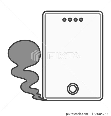 危險！手機電池（智慧型手機充電器）過熱冒煙 白色 128685265