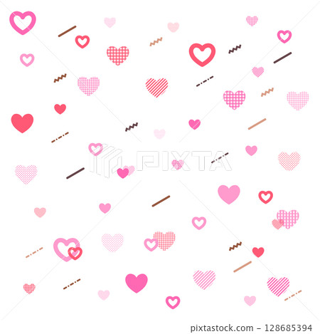 Simple and cute heart background material 128685394