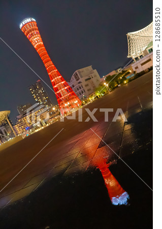 Beautiful night view of Kobe Beautiful night view of Kobe 128685510