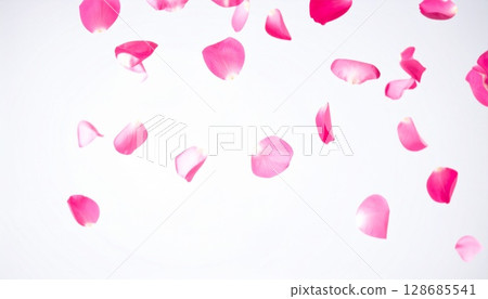 Clean rose petal falling overlay 128685541