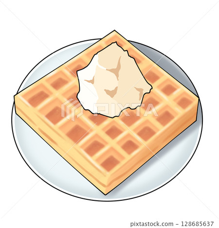  比利時華夫餅乾 128685637