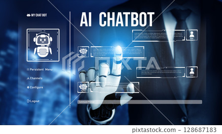 AI Artificial Intelligence Virtual Assistant for Smart Business Vouch 128687183