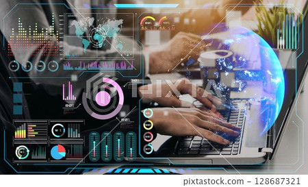 Global network connection interface show worldwide digital communication Thunk Global network connection interface show worldwide digital communication Thunk 128687321