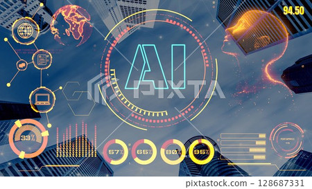 AI Brain Processing Data with Generative Artificial Intelligence Concept Thunk AI Brain Processing Data with Generative Artificial Intelligence Concept Thunk 128687331