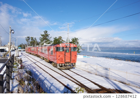 Himi Line Amaharashi Station Kiha 40 Himi Line Amaharashi Station Kiha 40 128687412