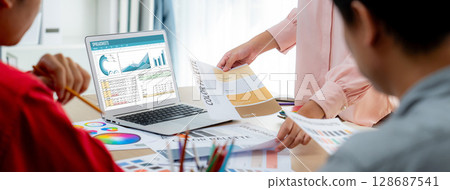 Spreadsheet Document Information Financial Startup Concept brisk 128687541