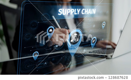 Supply Chain Management Network Visualization Muxer 128687628