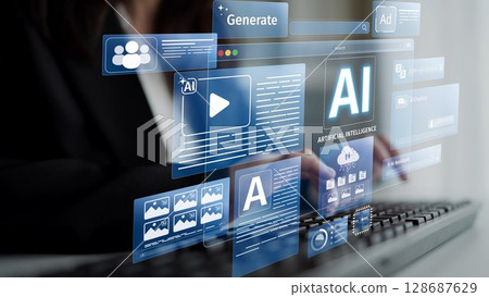 AI Brain Processing Data with Generative Artificial Intelligence Concept Muxer AI Brain Processing Data with Generative Artificial Intelligence Concept Muxer 128687629