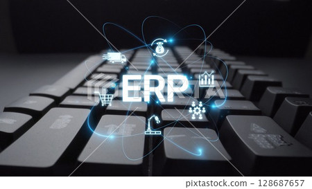 ERP System Dashboard for Enterprise Resource Planning and Business Muxer 128687657