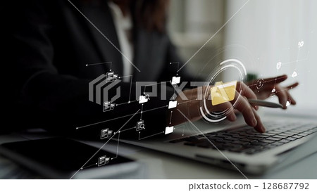 Folder-Based Digital Document Management Workflow Muxer 128687792