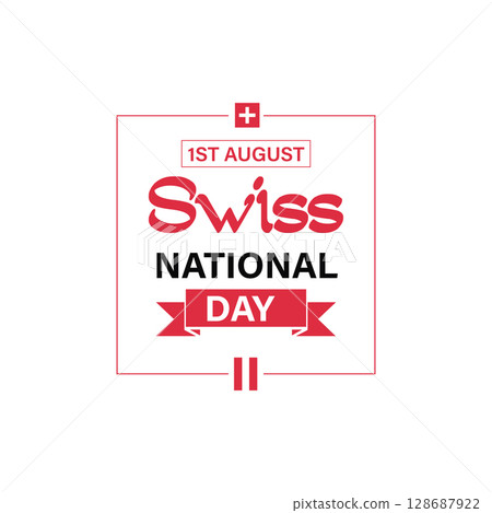 Swiss National Day Celebration Design 128687922