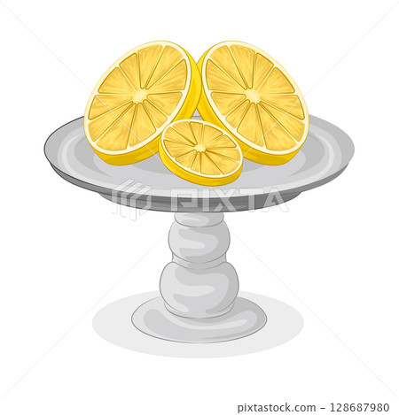 Illustration of Lemon Slice Illustration of Lemon Slice 128687980