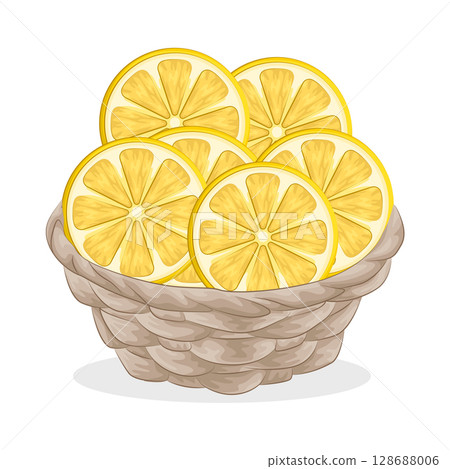 Illustration of Lemon Slice 128688006