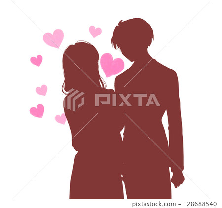 對男人有感情的女人的輪廓 對男人有感情的女人的輪廓 128688540