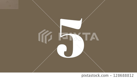 Image of countdown on brown background 128688812
