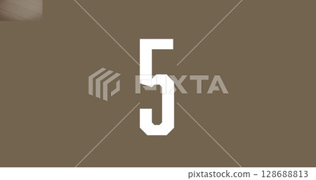 Image of countdown on brown background 128688813