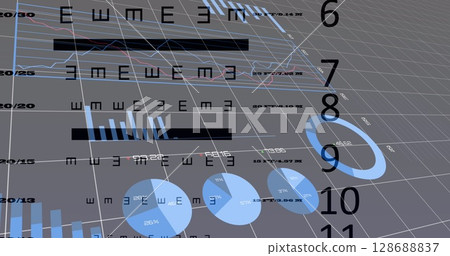 Image of data processing over letters 128688837