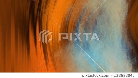 Image of orange lines and smoke trails on black background Image of orange lines and smoke trails on black background 128688845