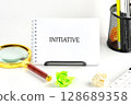 The conceptual phrase of the INITIATIVE. Business concept. A place to copy. Concept of teamwork and partnership 128689358