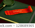 The conceptual phrase of the INITIATIVE. Business concept. A place to copy. Concept of teamwork and partnership 128689365