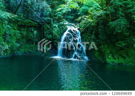 Waterfall in the greenery Waterfall in the greenery 128689699