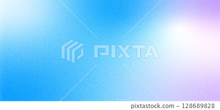 Blue and violet noise gradient background.Pastel colors grainy texture gradation cover. Christmas soft cool transition. Fresh banner template. Horizontal smooth blur retro cover. Vector illustration 128689828