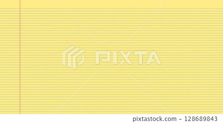 Legal pad lined horizontal textured paper. Yellow worksheet with stripes. Blank empty page of binder. Vector grid school notepad cover illustration. Scrapbook stationary Legal pad lined horizontal textured paper. Yellow worksheet with stripes. Blank empty page of binder. Vector grid school notepad cover illustration. Scrapbook stationary 128689843