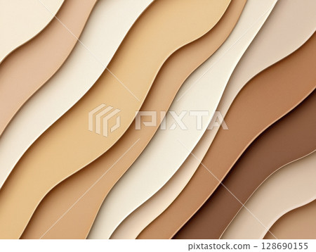 Abstract smooth curves in earth tones create warm and calming textured pattern Abstract smooth curves in earth tones create warm and calming textured pattern 128690155