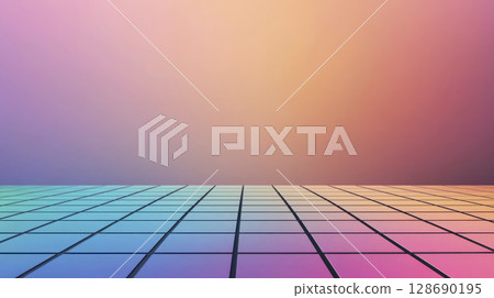 Futuristic glowing line grid on smooth gradient background with soft pastel colors Futuristic glowing line grid on smooth gradient background with soft pastel colors 128690195