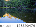 Midori Pond and Mount Tengu in the Yatsugatake Mountains 128690479