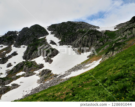 [Mountain scenery] Kurobe Goro Cirque, Northern Alps, Toyama Prefecture 128691044