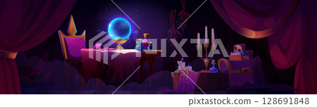 Fortune teller mystical scene 128691848