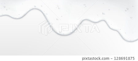 White gel liquid drip flowing down White gel liquid drip flowing down 128691875