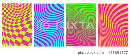 Psychedelic optical illusion backgrounds 128691877