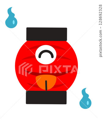 Cute lantern ghost illustration 128692328