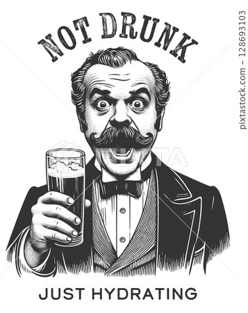 Gentleman Beer Not Drunk t-shirt vector design 128693103